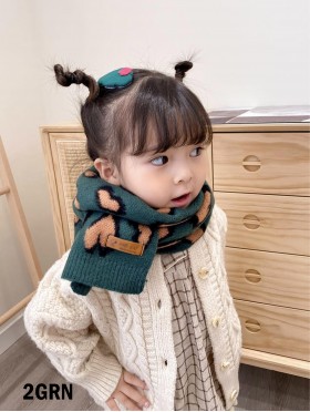 Kid's Heart Patterned Scarf